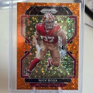 2021 Nick Bosa Orange Disco Panini Prizm. Mint condition